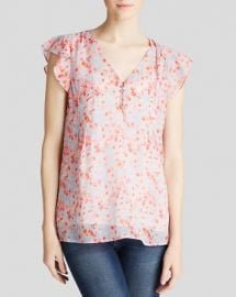 Joie Blouse - Macy B Whimsical Watercolor Floral Silk at Bloomingdales