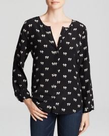 Joie Blouse - Purine Printed Bow Silk at Bloomingdales