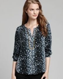 Joie Blouse - Purine Snow Leopard Silk at Bloomingdales