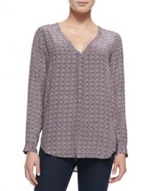 Joie Daryn Printed Long-Sleeve Blouse at Neiman Marcus