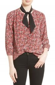 Joie Elick Tie Neck Silk Blouse at Nordstrom