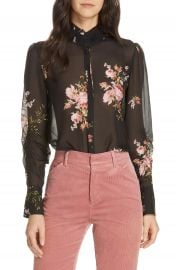 Joie Elzie Print Silk Blouse   Nordstrom at Nordstrom