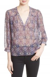 Joie Frazier B Print Silk Blend Top at Nordstrom