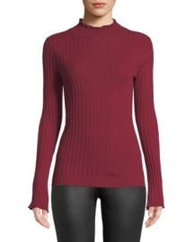 Joie Gestina Ribbed Mock-Neck Sweater at Neiman Marcus