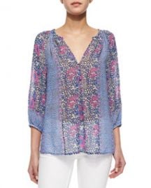 Joie Gloria Long-Sleeve Print Blouse at Neiman Marcus