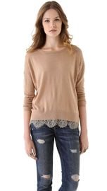 Joie Hilano Lace Trim Sweater at Shopbop