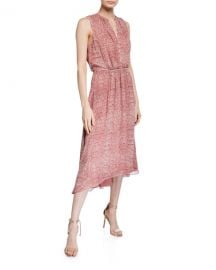 Joie Hilarie Sleeveless Snake-Print Midi Dress at Neiman Marcus