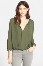 Joie Jacinta Silk Blouse in Military at Nordstrom