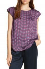 Joie Kelda Geo Print Cap Sleeve Top   Nordstrom at Nordstrom