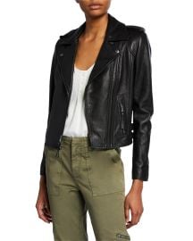 Joie Leolani Lamb Leather Moto Jacket at Neiman Marcus