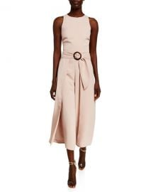 Joie Mairead Belted Draped Sleeveless Jumpsuit at Neiman Marcus