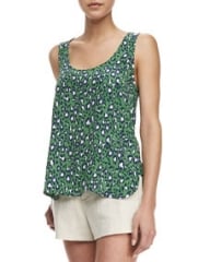 Joie Neely Sleeveless Printed Racerback Tank at Neiman Marcus