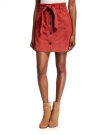 Joie Neida Suede Button-Front Skirt at Last Call