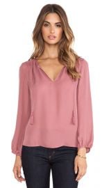 Joie Odelette Blouse in Rouge  REVOLVE at Revolve