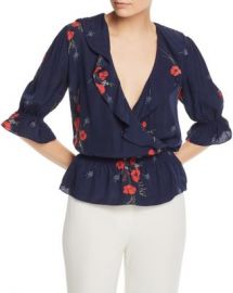 Joie Ottoline Floral-Print Embroidered Top Women - Bloomingdale s at Bloomingdales