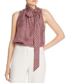 Joie Pascale Tie-Neck Silk Top Women - Bloomingdale s at Bloomingdales