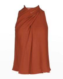 Joie Paul Cowl-Neck Sleeveless Silk Top at Neiman Marcus