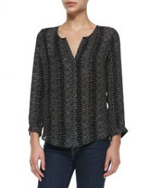 Joie Purine Long-Sleeve Printed Blouse at Neiman Marcus