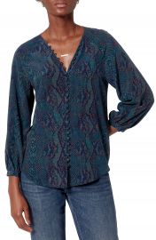 Joie Shariana Snakeskin Print V-Neck Silk Blouse   Nordstrom at Nordstrom