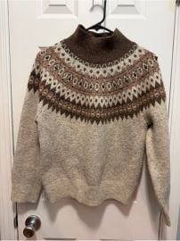 Joie Sweaters Joie Womens Brown Turtleneck Nordic Style Sweater Size Small Poshmark at Poshmark