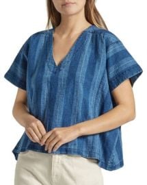 Joie Theola Striped Linen Cotton Top Bloomingdales at Bloomingdales