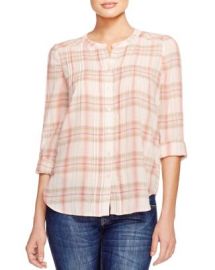 Joie Thulite Plaid Pintuck Shirt at Bloomingdales