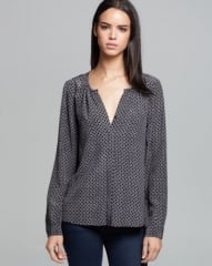 Joie Top - Natelle Printed Silk at Bloomingdales