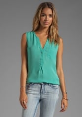 Joie Vanitra Tank in Neon Jade at Revolve