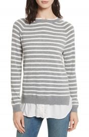 Joie Zaan Hem Inset Stripe Sweater at Nordstrom