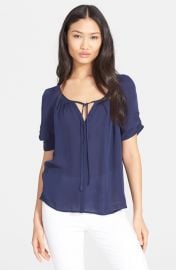 Joie and39Berkeleyand39 Silk Top in Navy at Nordstrom