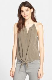 Joie and39Dashielland39 Tie Front Silk Top at Nordstrom