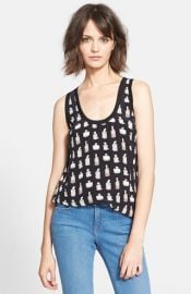 Joie and39Rainand39 Perfume Bottle Print Silk Tank at Nordstrom