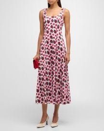 Jonathan Cohen Floral-Print Midi Tank Dress at Neiman Marcus