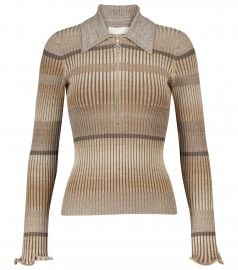 Jonathan Simkhai - Allyson space-dyed striped polo shirt at Mytheresa