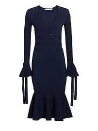 Jonathan Simkhai - Grommet Jacquard V-Neck Dress at Saks Fifth Avenue