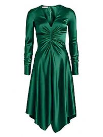 Jonathan Simkhai - Satin Handkerchief-Hem Dress at Saks Fifth Avenue