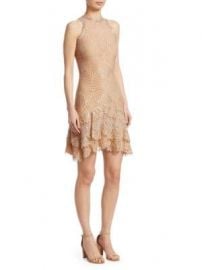 Jonathan Simkhai - Sheer Metallic Tiered Mini Dress at Saks Fifth Avenue