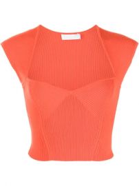 Jonathan Simkhai Abia Ribbed Knit Cropped Top - Farfetch at Farfetch