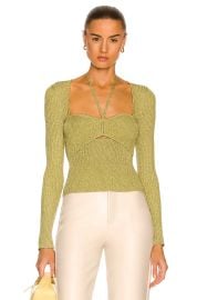 Jonathan Simkhai Alexia Compact Rib Sweetheart Top at Forward