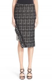 Jonathan Simkhai Asymmetrical Ruffle Pencil Skirt at Nordstrom