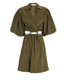 Jonathan Simkhai Aulora Cut-Out Poplin Mini Dress at Intermix