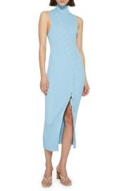 Jonathan Simkhai Ava Compact Rib Sleeveless Turtleneck Dress at Nordstrom