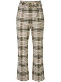 Jonathan Simkhai Belted Plaid Trousers - Farfetch at Farfetch