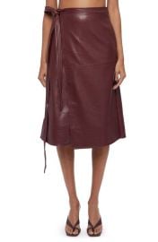 Jonathan Simkhai Bia Faux Leather A-Line Wrap Skirt at Nordstrom