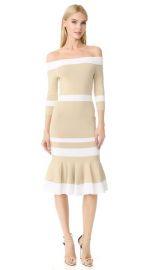 Jonathan Simkhai Bold Stripe Off Shoulder Trumpet Dress at Shopbop