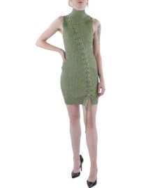 Jonathan Simkhai Cade Womens Lace-Up Fitted Sweaterdress Shop Premium Outlets at Shop Simon