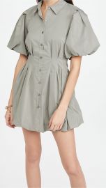 Jonathan Simkhai Cleo Pleated Poplin Mini Dress at Shopbop