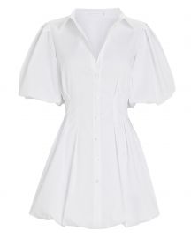 Jonathan Simkhai Cleo Pleated Poplin Shirt Dress at Intermix