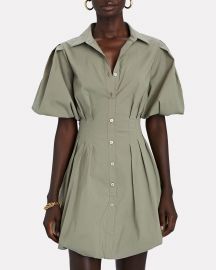 Jonathan Simkhai Cleo Pleated Poplin Shirt Dress at Intermix