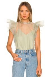 Jonathan Simkhai Corina Recycled Organza Blouse at Revolve